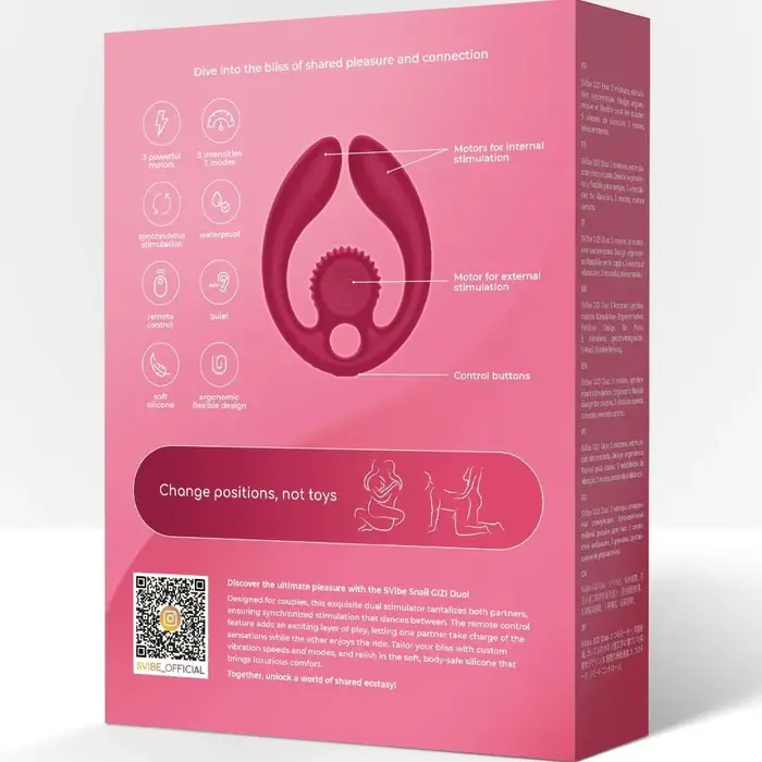 Pāru stimulators Snail Vibe Gizi Duo — ar tālvadību Photo 9