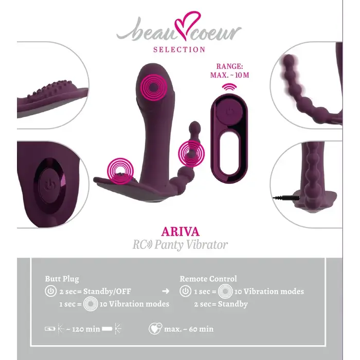 Panty vibrator beau cœur ARIVA RC Photo 18