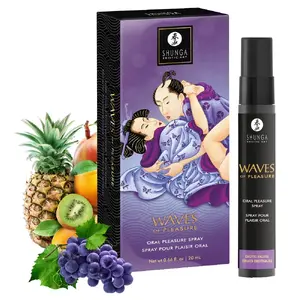 Masāžas eļļa SHUNGA Waves of Pleasure Exotic 20 ml — viegla eksotiska smarža, ārējai jutekliskai masāžai