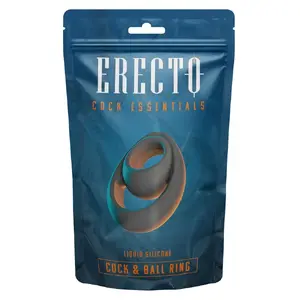 Cock and Ball Ring Erecto Cock & Ball Ring 2 — silicone, adjustable stretch fit, inner Ø 2.1 cm, 6.8×5 cm