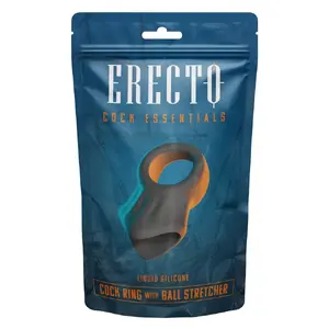 Кольцо для пениса Erecto модель 50037840000 с растягивателем мошонки, внутренний Ø кольца 3 см, растягиватель 8 см × внутренний Ø 2,6 см, жидкий силикон