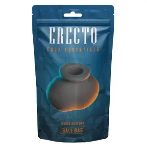Металлическое кольцо для яичек Erecto Ball Ring — силиконовое интимное стимуляционное кольцо с интегрированным шаром, Ø 2.8 см, 7×8.5×5.5 см, 88 г