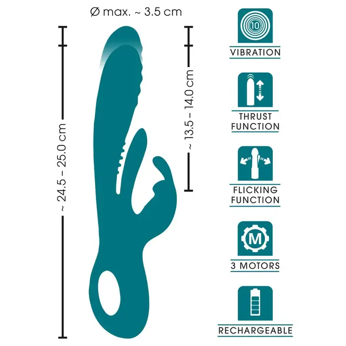 Trusis vibrators sweet smile Smile Rabbit — izspiediens, 3 motori Photo 14