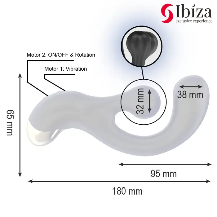 Vibrating and Rotating Stimulator IBIZA TECHNOLOGY IBIZA Photo 4