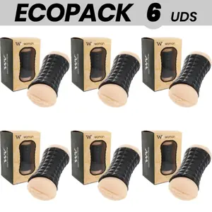 Мастурбатор WOMANVIBE модель Double Gumy — ECOPACK 6 шт., ручные одноразовые стимуляторы