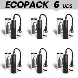 Penis pump INTENSE PUMP ECOPACK 6 UNITS — black, manual vacuum pump set