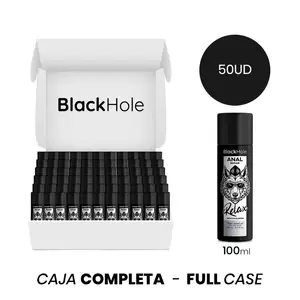 Ūdens bāzes anālais remonta lubrikants gēls blackhole Relax ar hialuronu, 100 ml, dozatora pudelīte
