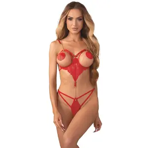 Боди OBSESSIVE OBS Body red L/XL — красный, размер L/XL