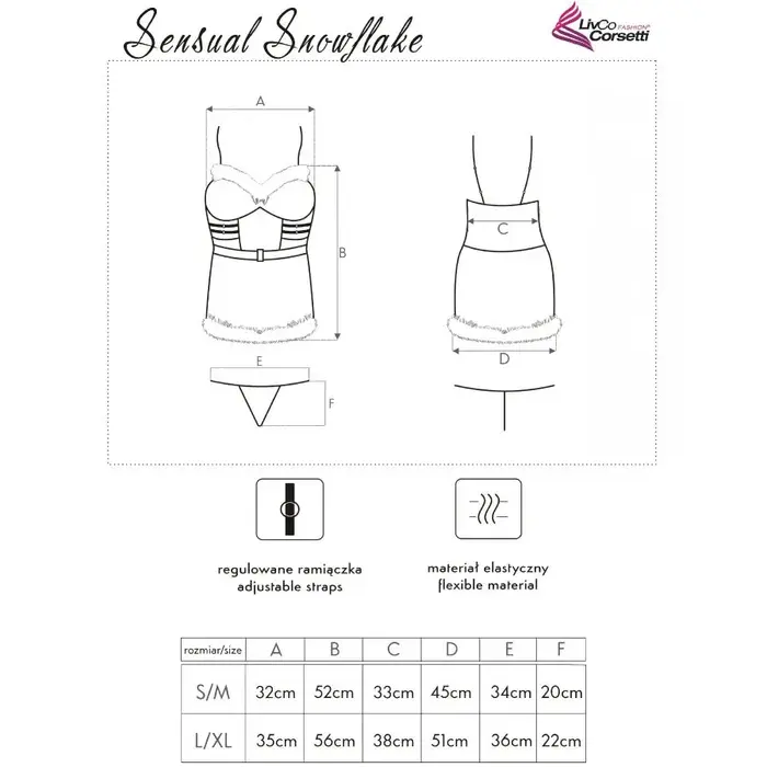 Chemise set LIVCO Sensual Snowflake LC 90603 Photo 5