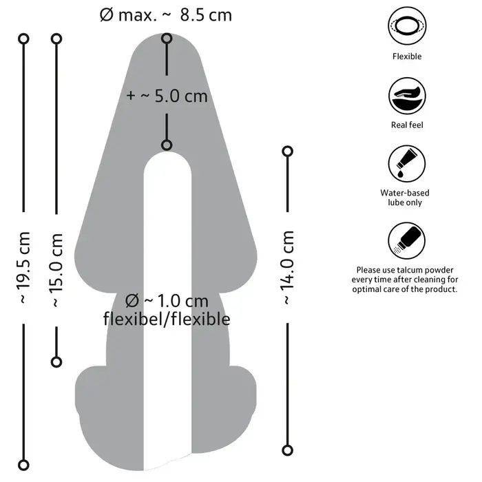 Anal plug nature skin Butt Plug & Extens — 19.5 cm Photo 15
