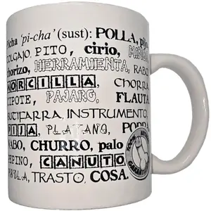 Keramikas krūze 370 ml — diablopicante DIABLO PICANTE ar satura vārdu (penisa sinonīmi) apdruku
