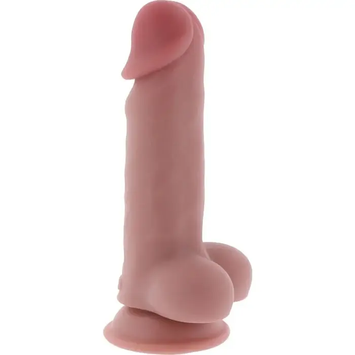 Dildo GET REAL Deluxe ar sēkliniekļiem — 17 cm Photo 2