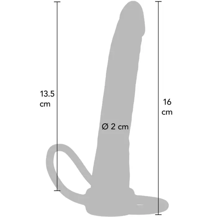 Anālais penetrators GET REAL Double Trouble 16 cm Photo 3