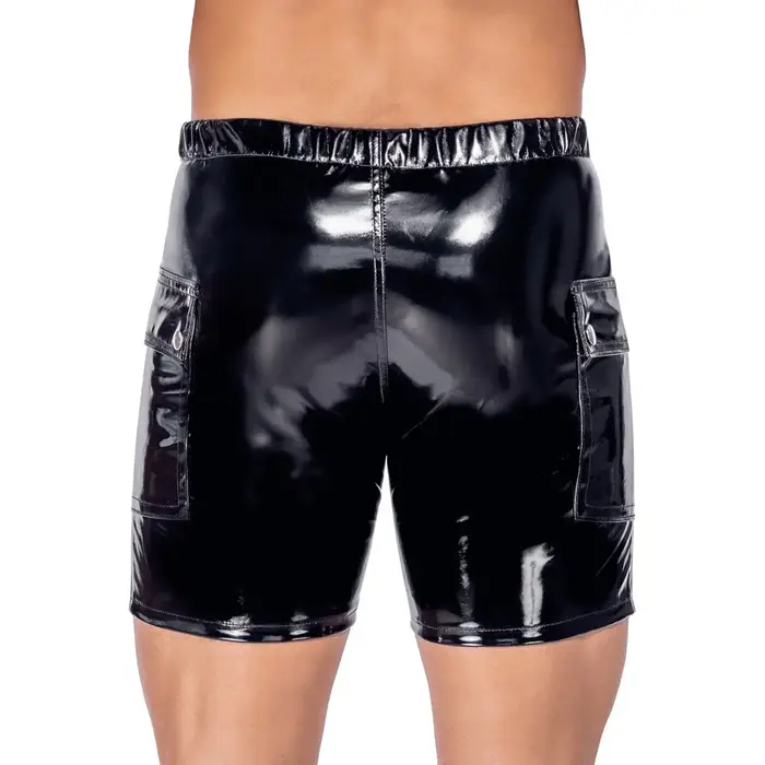 Men's vinyl shorts black level S — size S Photo 4