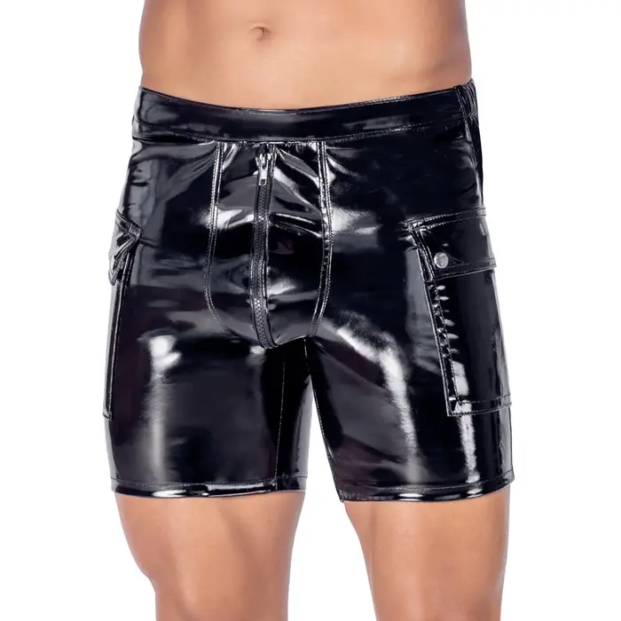 Men's vinyl shorts black level Size M Photo 2