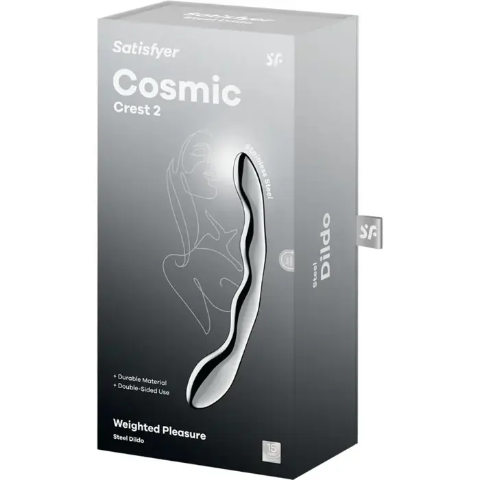 SATISFYER DILDO Cosmic Crest 2 стальной двухконечный Photo 5