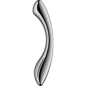 Двусторонний дильдо из нержавеющей стали SATISFYER DILDO Pure Gravity 1 — жесткий металлический, двойной наконечник