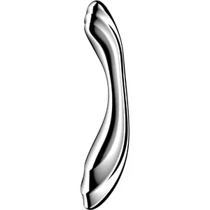 Двойной фаллоимитатор SATISFYER DILDO Pure Gravity 2 — нержавеющая сталь, металлическая конструкция, с двух сторон