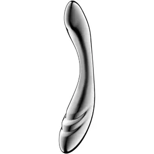 Двухсторонний дилдо SATISFYER DILDO Pure Gravity 3 из нержавеющей стали — металлическая игрушка