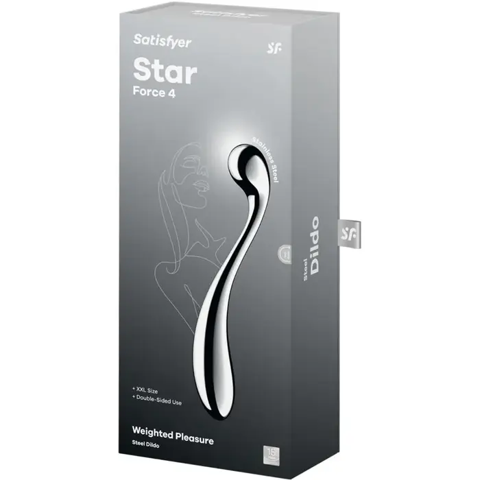 SATISFYER DILDO STAR FORCE 4 двухконечный стальной фаллоимитатор Photo 5