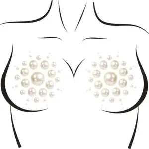 Adhesive nipple covers LEG AVENUE ISLA — reusable fabric stick-on pasties, round shape, skin-friendly adhesive