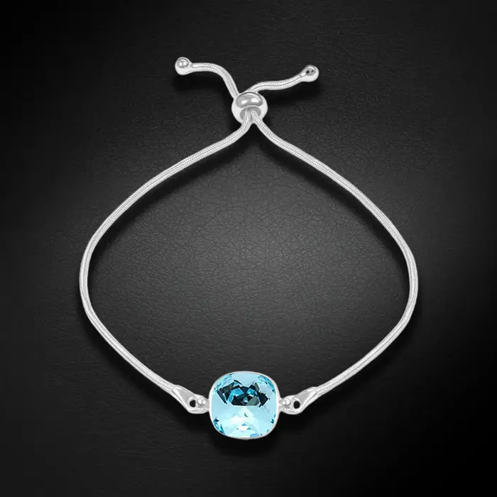 Браслет из серебра diamond sky Glare (Aquamarine) Photo 2