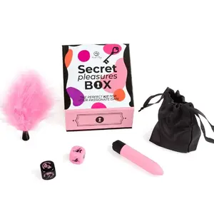Toy set Couples Pleasures Box — SECRETPLAY: role/position dice, vibrating bullet, feather pen