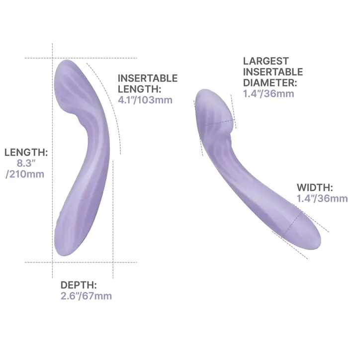 Vibrator Svakom Margot Lilac Swirl — dual-motor G-spot Photo 9