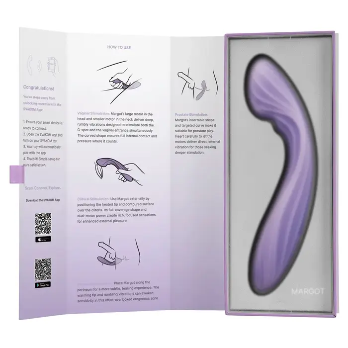Vibrator Svakom Margot Lilac Swirl — dual-motor G-spot Photo 17