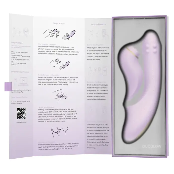 Вибратор Svakom DuoGlow Pastel Lilac Photo 11
