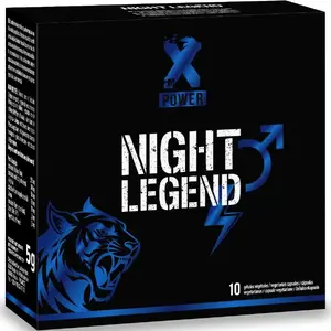 Stimulējošas kapsulas XPOWER Night Legend — ātras iedarbības atbalsts erekcijai un sniegumam, 10 kapsulas