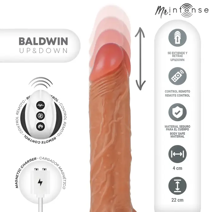 Realistic dildo mr. intense Baldwin — 22 cm Photo 3
