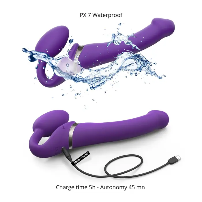 Strap-on-me vibrating strap-on dildo — 3 motors, 156 mm Photo 5
