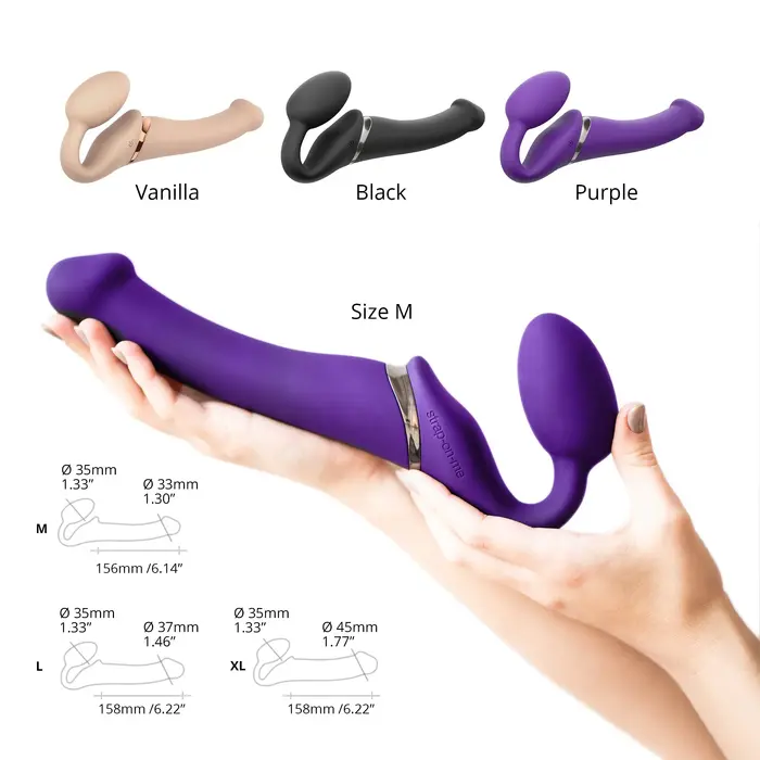 Strap-on-me vibrating strap-on dildo — 3 motors, 156 mm Photo 6