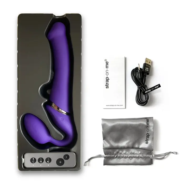 Strap-on-me vibrating strap-on dildo — 3 motors, 156 mm Photo 7