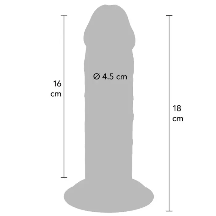 Dildo GET REAL Deluxe Thick Double-Density TPE 18 cm Photo 4