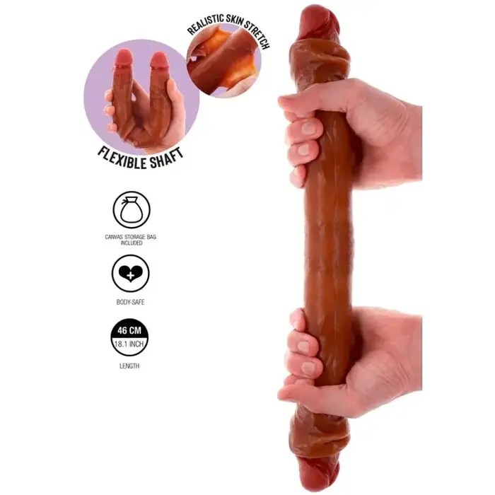 GET REAL D-244991 двухконцевой силиконовый фаллоимитатор 46 см Photo 2