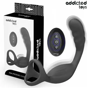 Prostatic cock ring remote control, addicted toys - DUAL PROSTATIC COCK RING REMOTE CONTROL