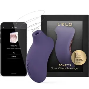 Clitoral massager Lelo Sona 3 Sonic — Cyber Purple, sonic pulses, waterproof, rechargeable
