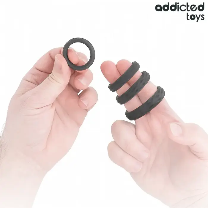 Cock ring set addicted toys — 4 sizes Photo 2