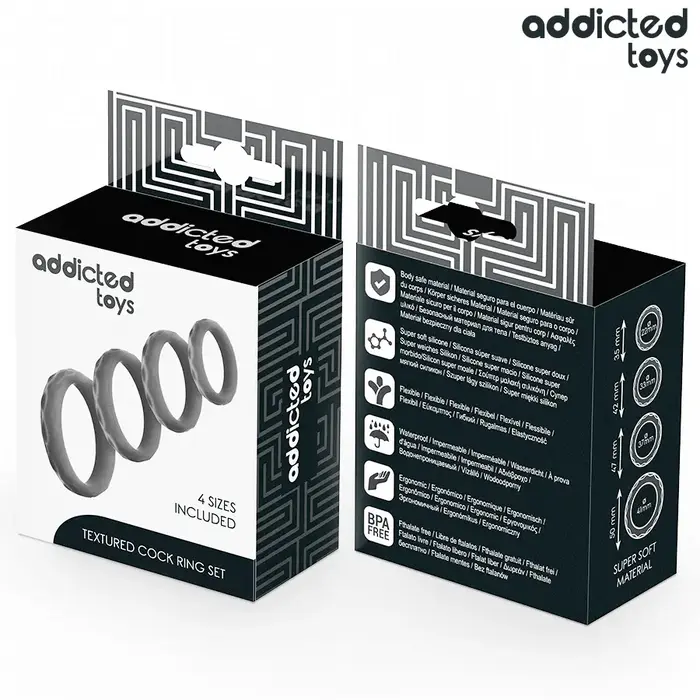 Cock ring set addicted toys — 4 sizes Photo 3