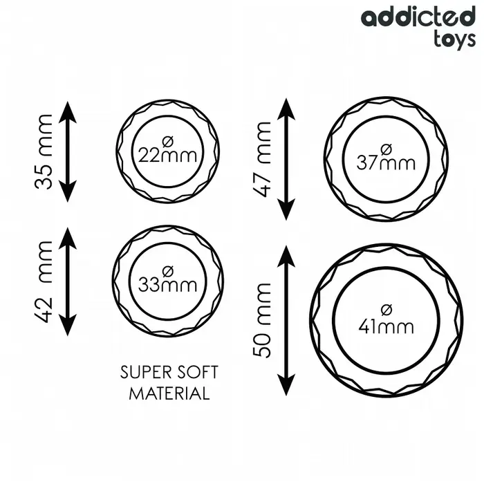 Cock ring set addicted toys — 4 sizes Photo 5