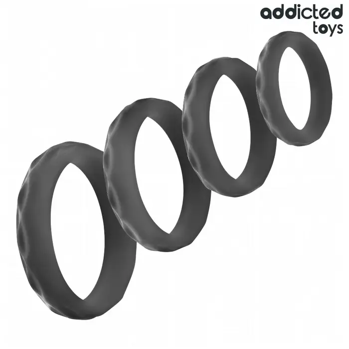Cock ring set addicted toys — 4 sizes Photo 6