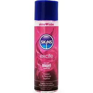 Ūdens bāzes lubrikants SKINS Excite 130 ml — personīgais lubrikants, saudzīga formula