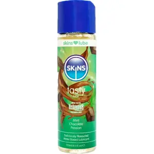 Ūdens bāzes lubrikants SKINS Tasty Mint & Chocolate 130 ml — personīgais aromatizētais lubrikants
