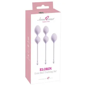 Kegel/Benwa balls set beau cœur Elorin Love BallSet — 3-piece silicone training set, lengths 15–19 cm, weights 55–95 g