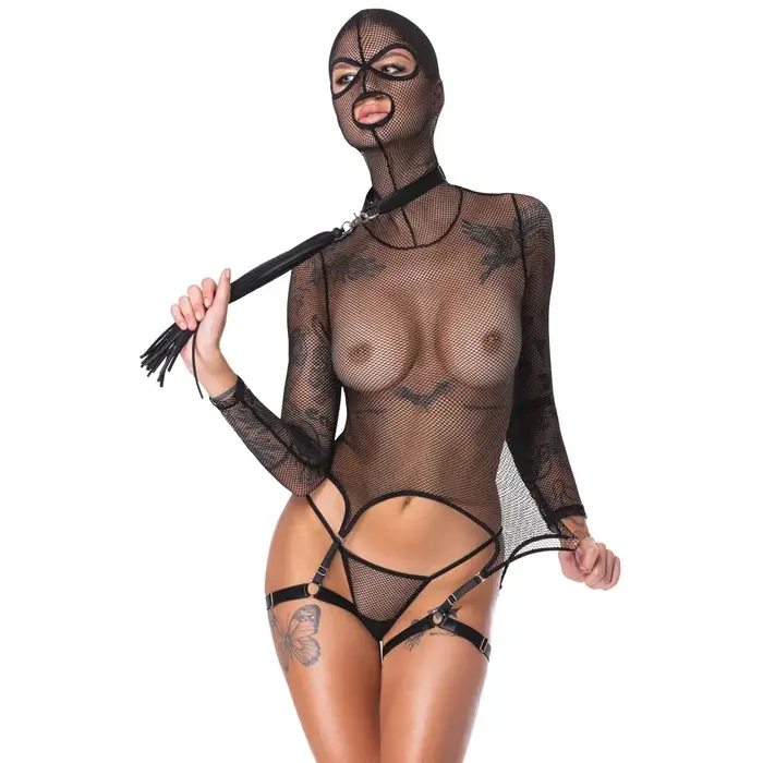 Komplekts ar korseti un ragu bad kitty Basque+Whip M Photo 2