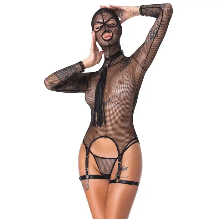 Komplekts ar korseti un ragu bad kitty Basque+Whip M Photo 4