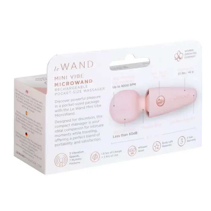le wand Mini Microwand Rose Go — masāžas zizlis 10 cm Photo 7