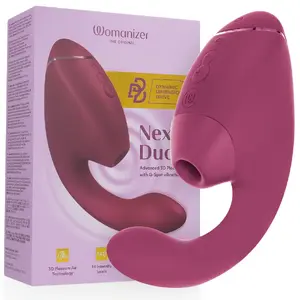 Двойной стимулятор клитора и точки G WOMANIZER DUO NEXT — пыльно-розовый